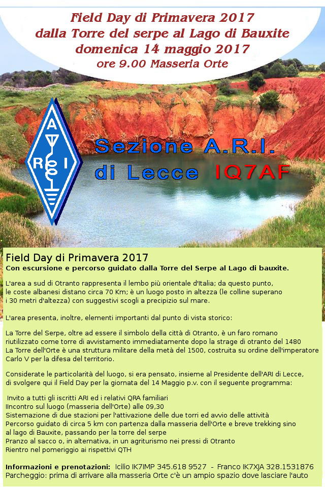 Field day di Primavera per ARI Lecce